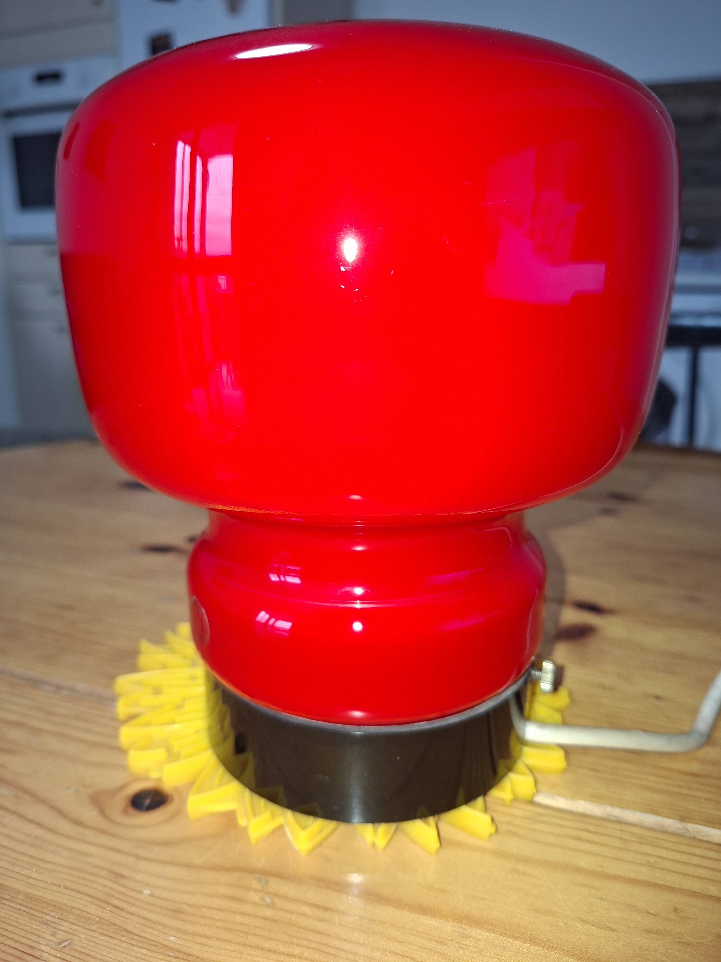 lampe de table rouge champignon vintage putzler