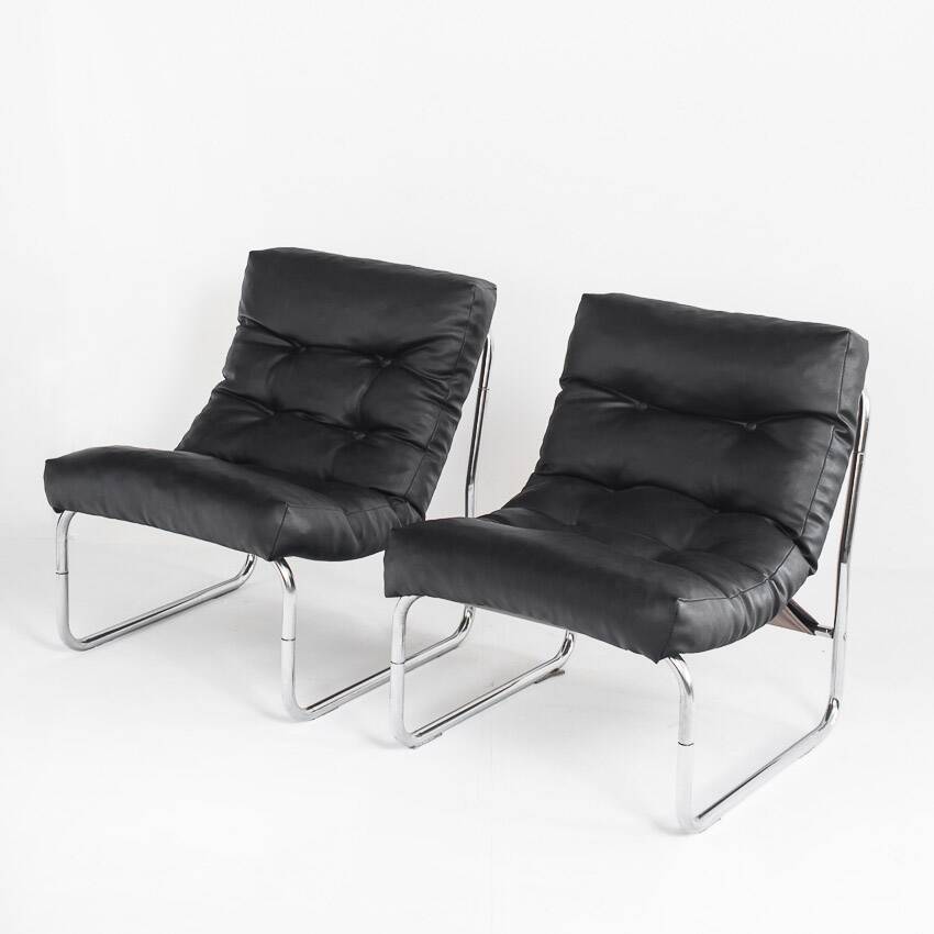 Pair of Pixi armchairs by Gillis Lundgren for IKEA. Sweden, 1970s