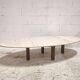 Large oval marble coffee table, 1960