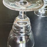 6 vintage wine glasses engraved pyramid shape