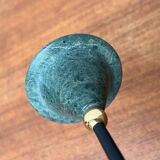 Postmodern Italian candlestick in metal and stone, 1980s.