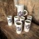 St Amand earthenware orangeade set