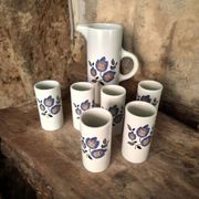 St Amand earthenware orangeade set