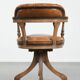 Chaise de bureau chesterfield en cuir de vache classique et intemporelle de style anglais