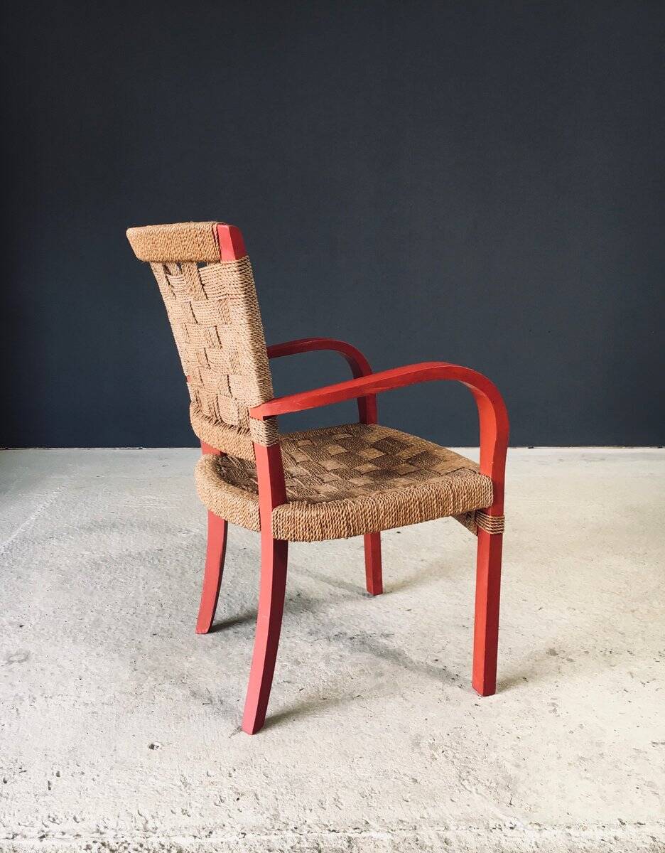 Vintage Mediterranean Rope Armchair, France, 1930s