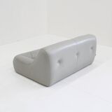 Grey Leather Kali sofa by Michel Ducaroy for Ligne Roset