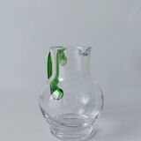 Green carafe Alsace wine vintage tableware