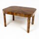 Table extensible Art Déco moderniste en noyer 1930–1944