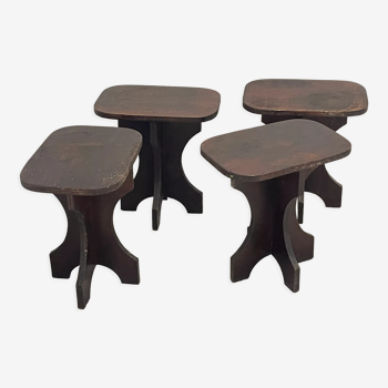Tabourets de cave confection maison très rudimentaire