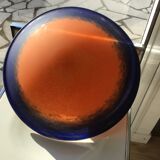 Art Deco glass paste ceiling chandelier signed