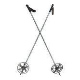 Pair of old metal ski poles L=122