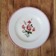 Plat vintage Digoin bouquet fleuri