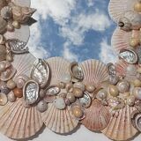 Vintage seashell mirror 31x35cm