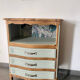 Vintage sage green chest of drawers and solid wood