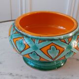 Pocket tray / pot in colored ceramic Saint-Clément signed 60s