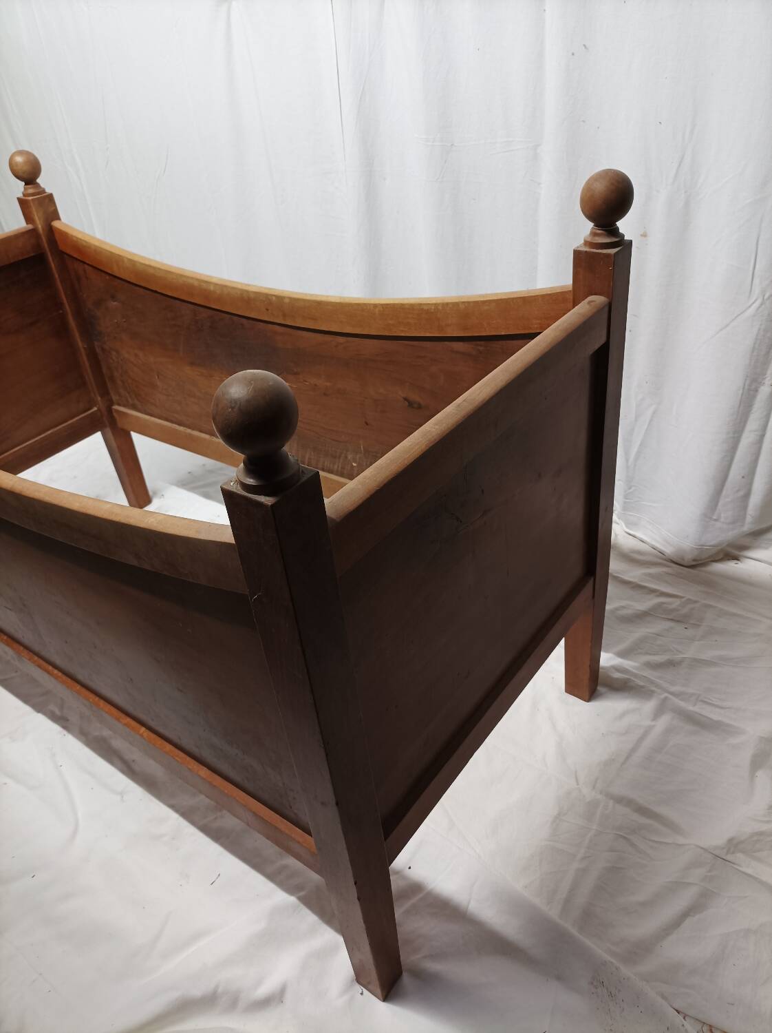 Old wooden children's bed