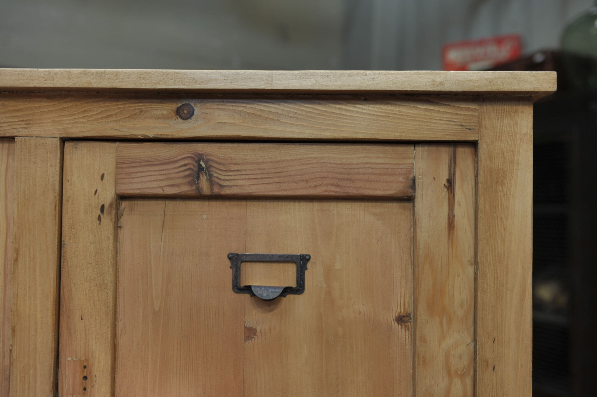 Old 1930 vintage fir cabinet with 4 doors 2 drawers