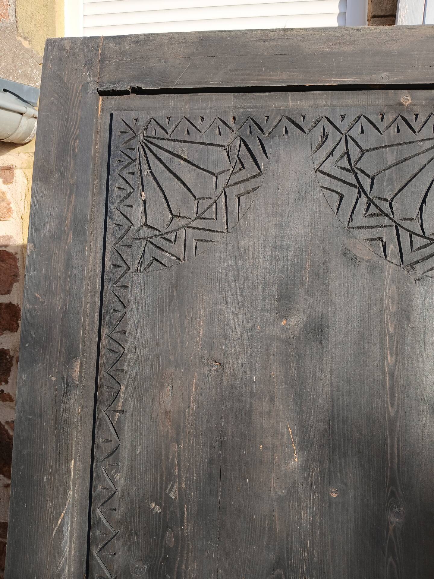 3 doors/old carved wooden panels
