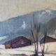 Painting "Snow landscape" by Veilhan Les Rousses (Jura)