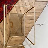 Serving unit with removable brass tray