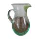 pitcher in green bubbled glass