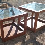 Glass top side tables