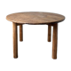 Brutalist round table in solid oak, 1950s.