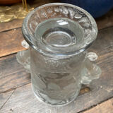 Art Deco crystal vase fish and hypocampes