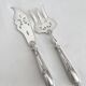 Antique silver and silver-plated fish serving cutlery