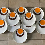 Set of 10 vintage plates