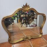 Miroir style Louis XV en bois doré, 80×69 cm