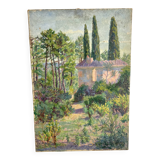 Southern landscape painting, canvas on stretcher