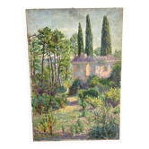Southern landscape painting, canvas on stretcher