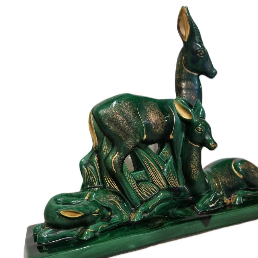 French Ceramic Art Deco Sculpture Of Ch. Lemanceau, 1930s