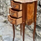 Small Louis XV style marquetry chiffonniere table