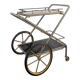 1970s Brass Rolling Trolley