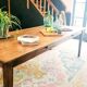XXL solid oak farmhouse table 260x100 patinated two drawers