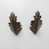 Ensemble de 2 appliques murales brutalistes belges, années 1990.