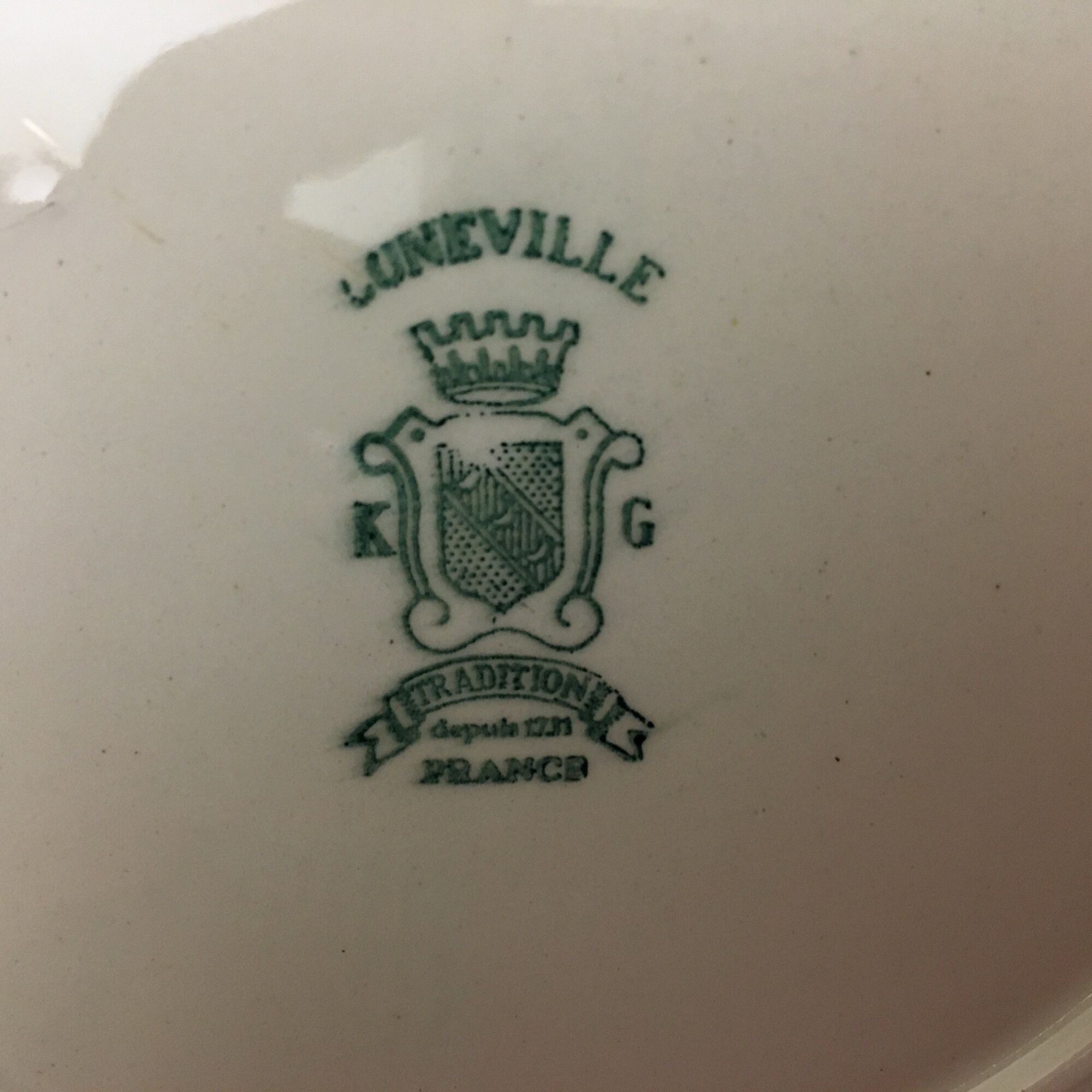 Set of 6 plates "luneville" model tradition, vintage