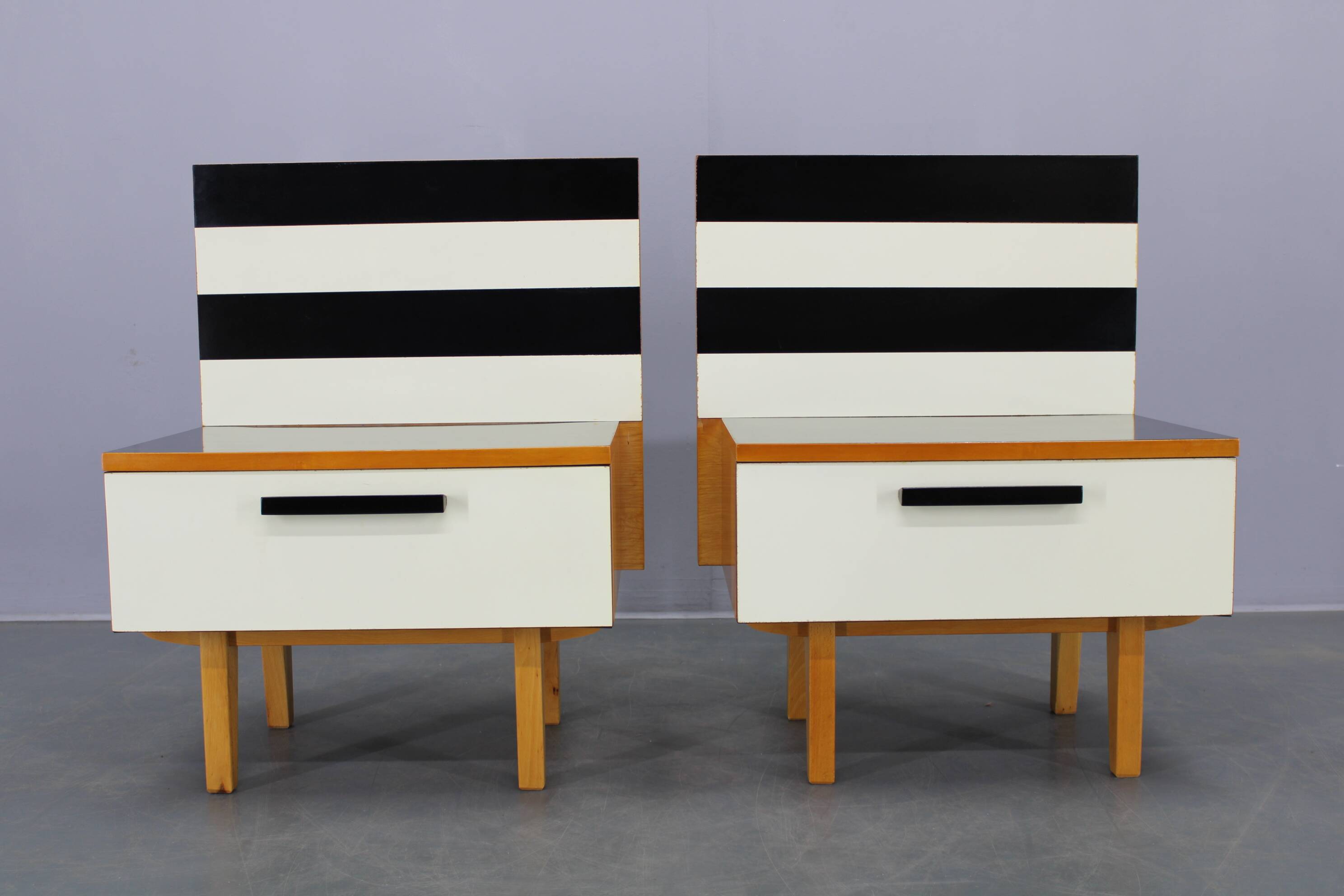 Mid-century pair of nightstands, Czechoslovakia, 1960s