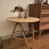 Small round rattan table