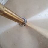 Scandinavian floor lamp gilded and black, 1970