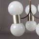 Vintage ceiling light in aluminium and glass, Italy, 1970s.