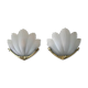 Sconces glass frosted metal golden years 1960-1970