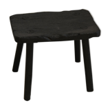 Stool wood finish wood burned with treatment shou-sugi-ban