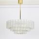 Glass tube chandeliers from Murano by Doria, Germany, 1960s.
