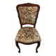 Chaise Style Louis XV En Bois Et Tissu Fleuri
