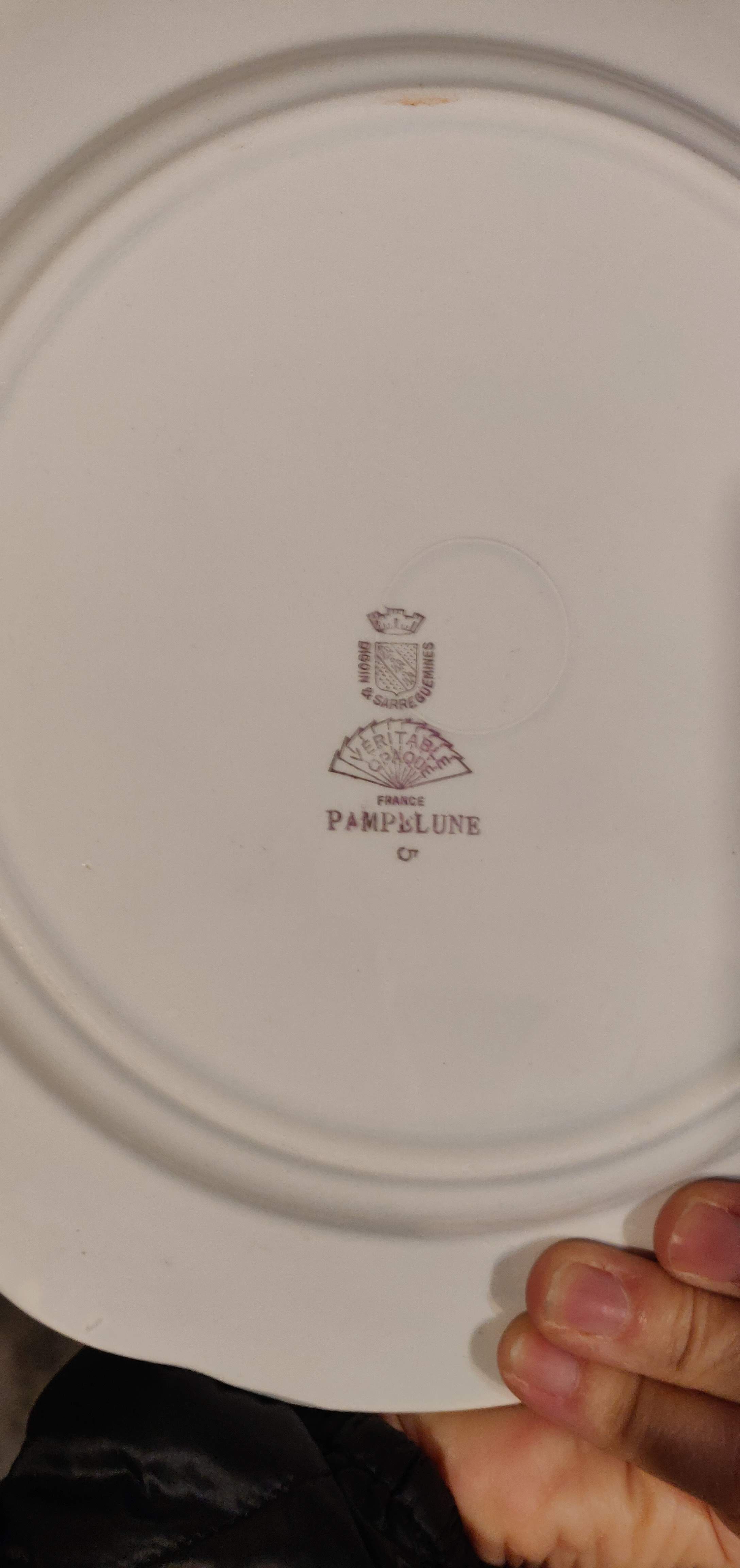 12 assiettes plates Digoin et Sarguemines Pampelune