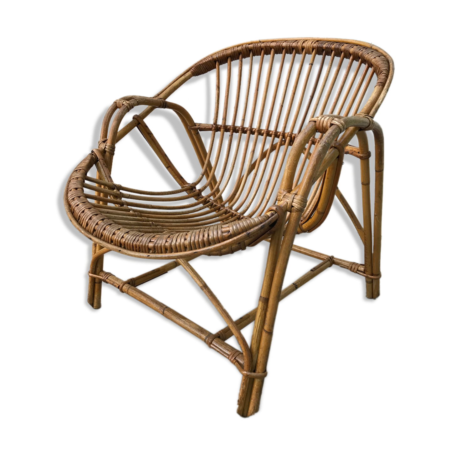 Armchair basket Adult rattan