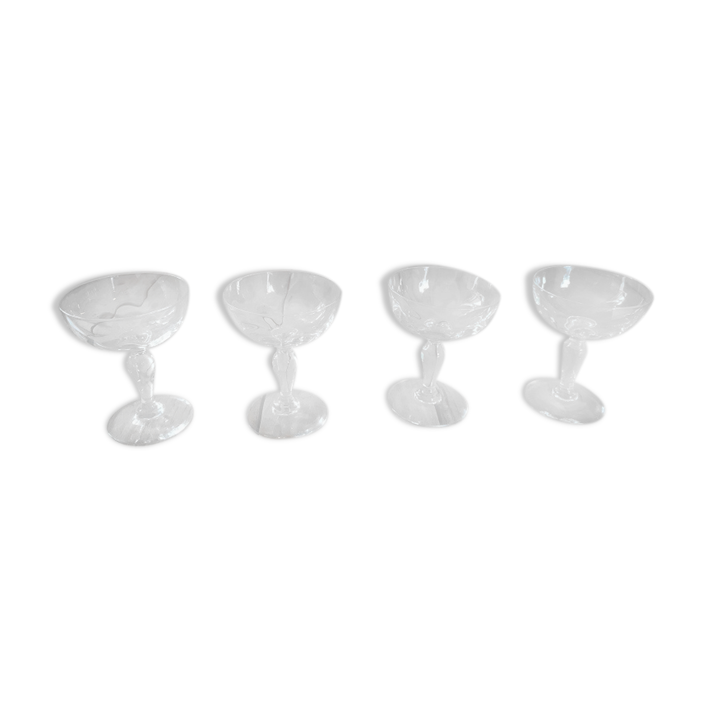 Glass champagne glass cup lot of 4 dp0421005